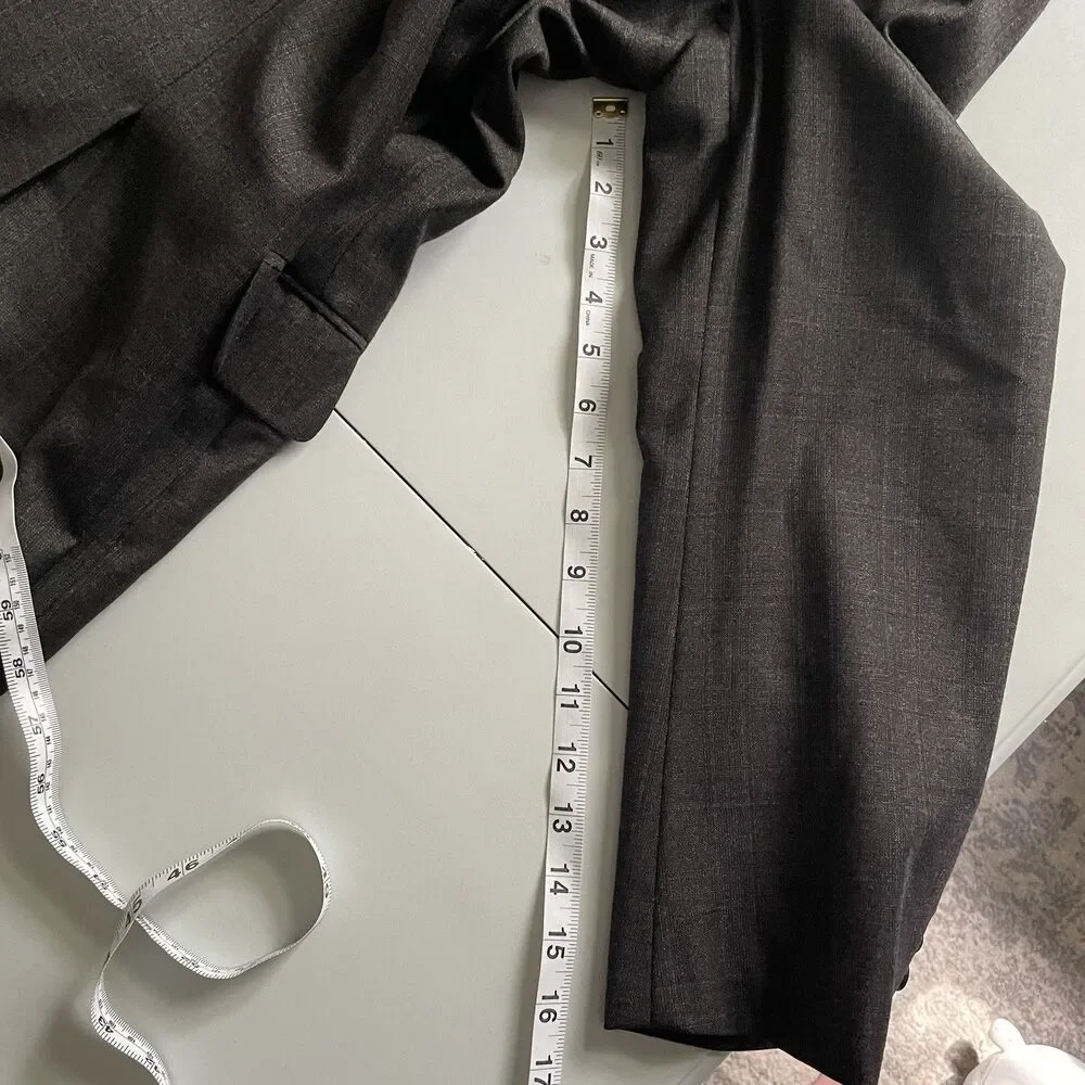 Brooks Brothers Makers 1818 Madison Sport Coat Blazer 42L 36W Gray Saxxon Wool